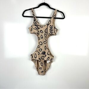 Vivienne Westwood Save the Rainforest One Piece Swimsuit Cut Out Size Medium
